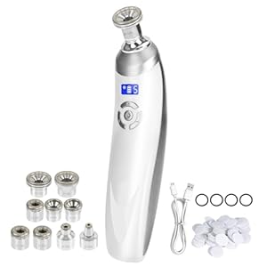Pet Baby Personal Microdermabrasion Machine, Rechargeable Suction Microderm Facial Device with 9pcs Diamond Dermabrasion Head and 5 Levels for Professional Face & Body Skin Care Salon Home Use