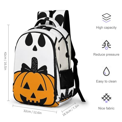 Backpack for Travel, Spooky Wave Point Print Modern Backpack Shoulder Bag with Adjustable Straps, Side Pockets & Reinforced Bottom2