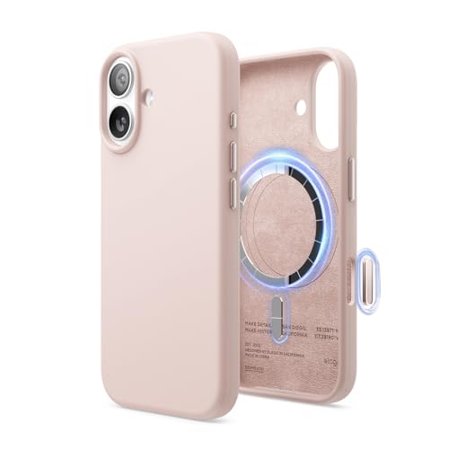 elago for iPhone 17 Case Premium Magnetic Silicone Case Compatible with MagSafe Liquid Silicone Material Protective Cover Shockproof Slim Phone 6.3 inch (Lovely Pink)