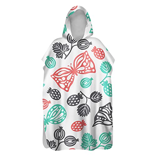 Poncho Surf Highdi Poncho à Capuche Impression En Microfibre à Séchage Rapide Et Léger Serviette De Plage De Natation Pour Homme Et Femme Adulte Enfant - Adapté Pour Le Surf (60x110cm,Animal Poncho