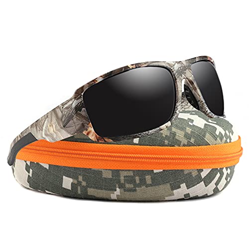 Image of Camo Polarized Wrap-around Sport Sunglasses for Men Women UV400 Driving Fishing Hunting Sun Glasses