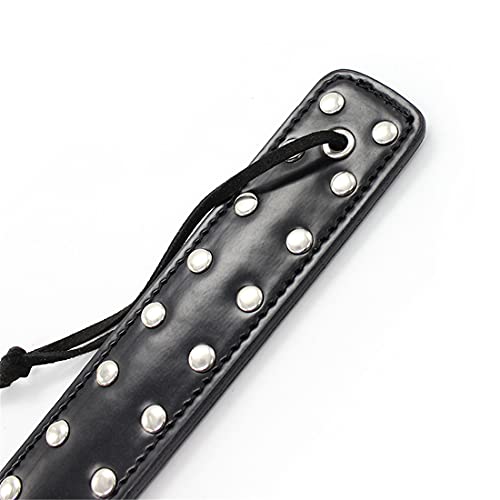 Spanking peddel sex erotische SM leer met klinknagel hartvorm peddel zweep fetish bedboeien rollenspel paren flirten… - Afbeelding 4
