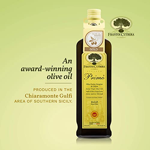 Frantoi Cutrera Primo Cold Extracted Italian Extra Virgin Olive Oil Cold Pressed, Polyphenol Rich Olive Oil, Authentic Certified Dop Sicilian Evoo Imported From Italy, 25.4 Fl Oz (Pack Of 2) #TOP5