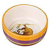 250 ml/11 cm Trixie 60803 Keramiknapf, Kaninchen, 250 ml/ø 11 cm, bunt/creme