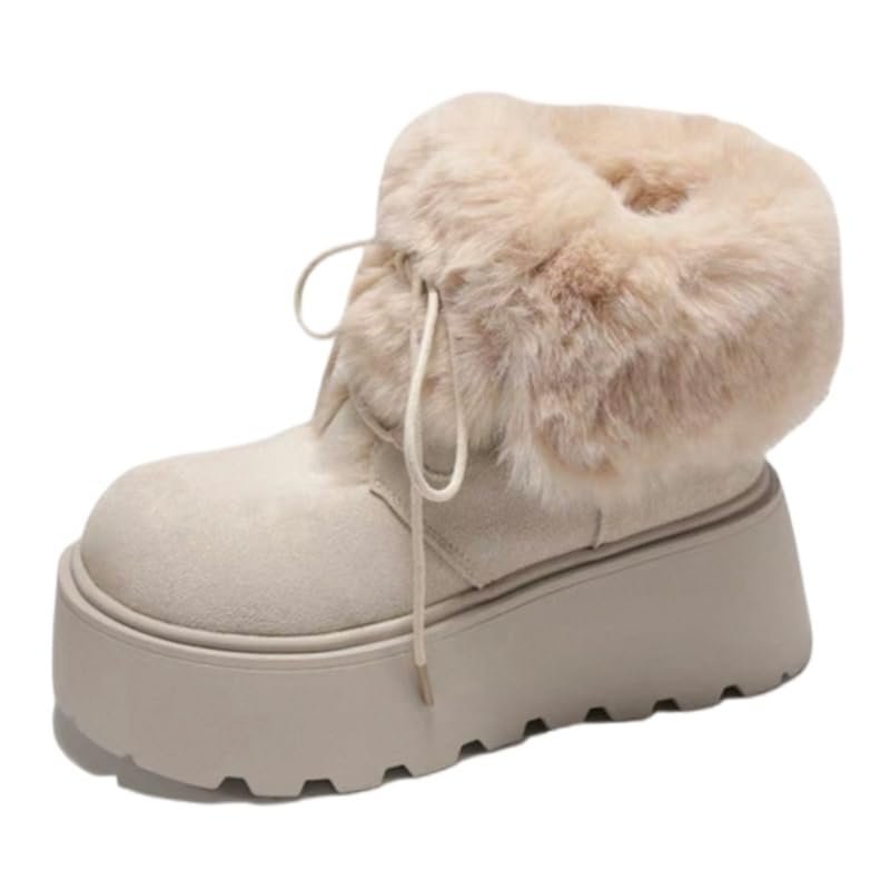 Find the Best Thick-Soled Martin Boots: Style & Comfort 12 Fusecottc Women's thick-soled warm boots - comfortable and soft - for outdoor, campus, snowy weather, and commuting. (off-white,8)
