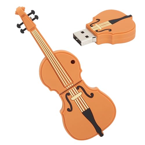 Memoria USB en Forma de Violín   Unidad Flash de Almacenamiento de 16GB/32GB/64GB/128GB, Diseño Musical Único para Oficina, Hogar y Regalo (32, GB)
