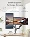 HUANUO Dual Monitor Mount up to 32 inches Screens, Taller Monitor Stand Hold 19.8lbs, Dual Monitor Arm Desk Mount Easy Adjustable with Tilt, Swivel, Rotation, VESA 75/100mm