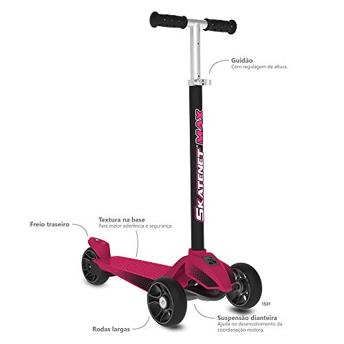 Patinete Skatenet Max (Rosa), Bandeirante, Rosa