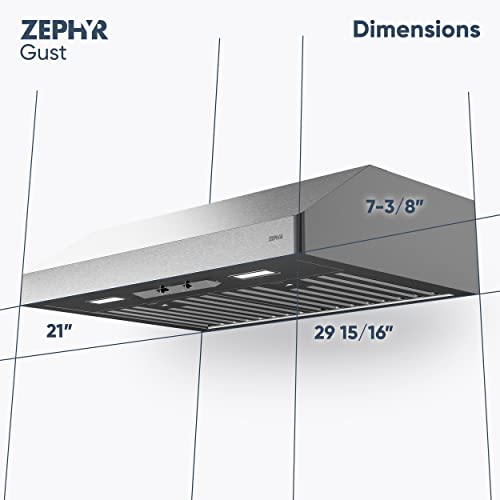 Zephyr Gust Under Ducted Range Hood 30 Inch