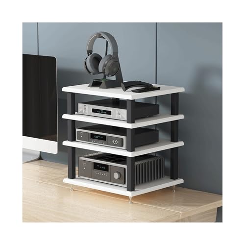 Drewniany stojak rozrywkowy AV na biurko wieża audio stojak HiFi otwarta szafka na komponenty stereo półka do przechowywania domowych konsol do gier Media nizer.