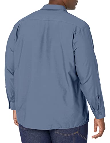 Image of Red Kap Men's Long Sleeve Industrial Work Shirt | Moisture Wicking Button Up, Wrinkle Resistance Fights Fading & Stains