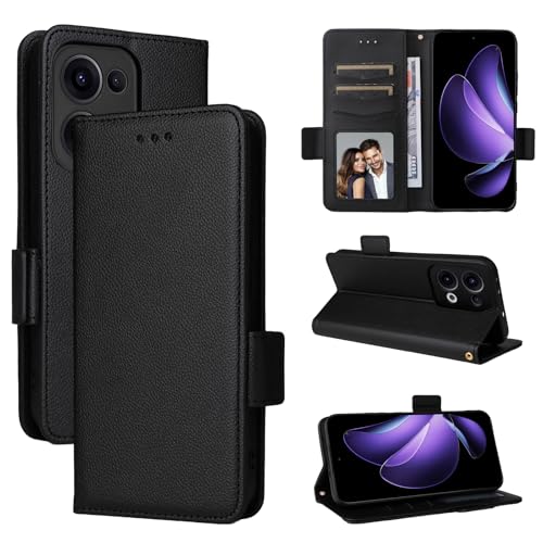 Rfvzubemok Compatible con Oscal Flat 1C (2023) Funda,Bolso de Piel de PU con Tarjetero Compatible con Oscal Flat 1C (2023) Funda Billetera con Cierre magnético Black