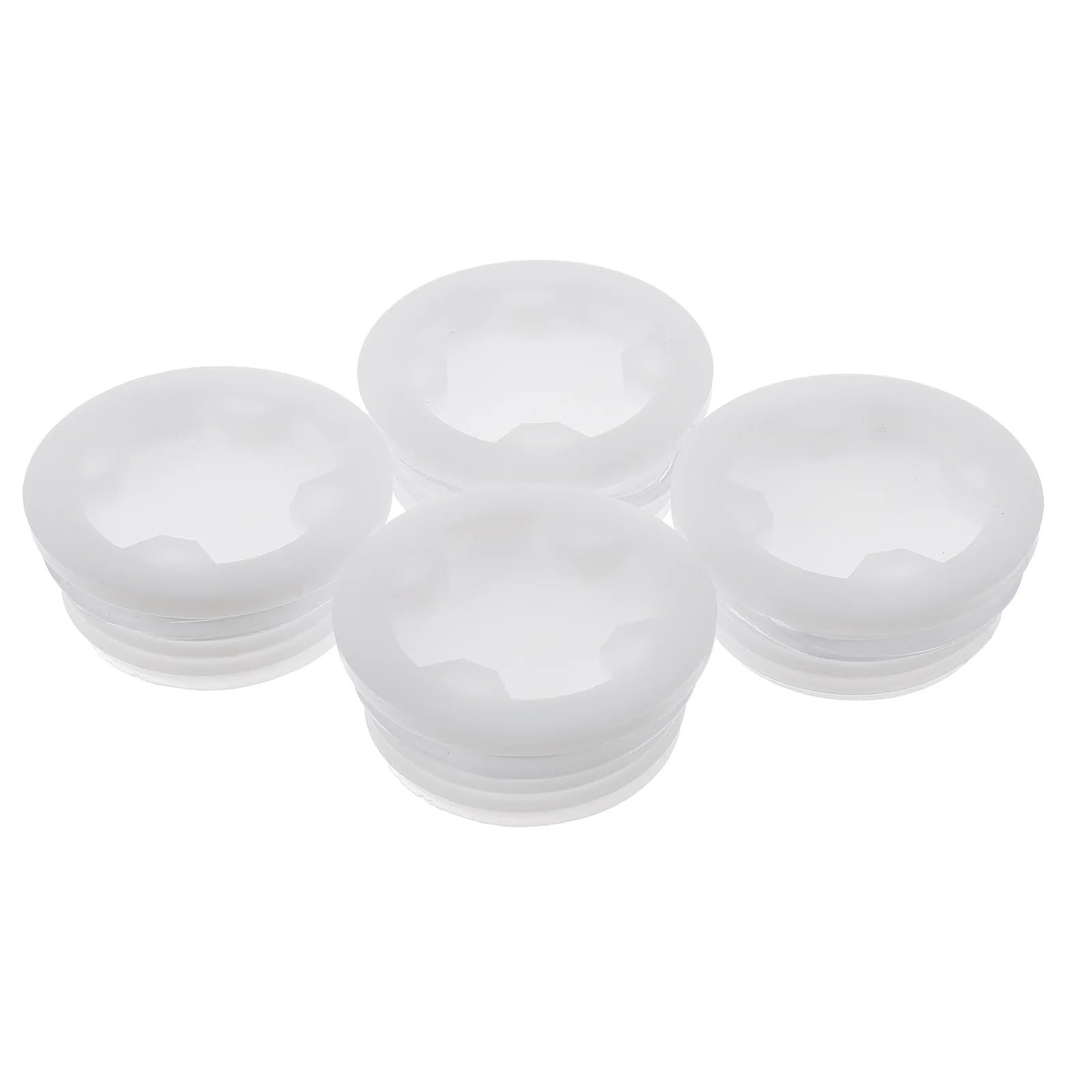 8Pcs Plastic Drum Cap Lids for 200L Container Bung Sealed Cover White