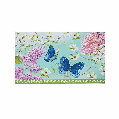 Evergreen Sassafras Estate Butterflies �h�A�}�b�g�A30 x 18�C���` �X�v�����O�E�F���J���}�b�g�A����~�߃o�b�N�t�����g�h�A�}�b�g ���O �G���g�����X ���� ����