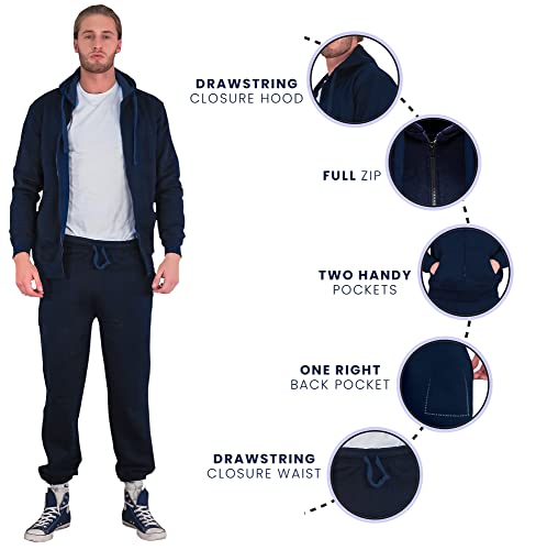 Love My Fashions® Men's Tracksuit set Athletic 2 Piece Plain Casual Zip up Full Sleeve Jogging Outfit For Men4