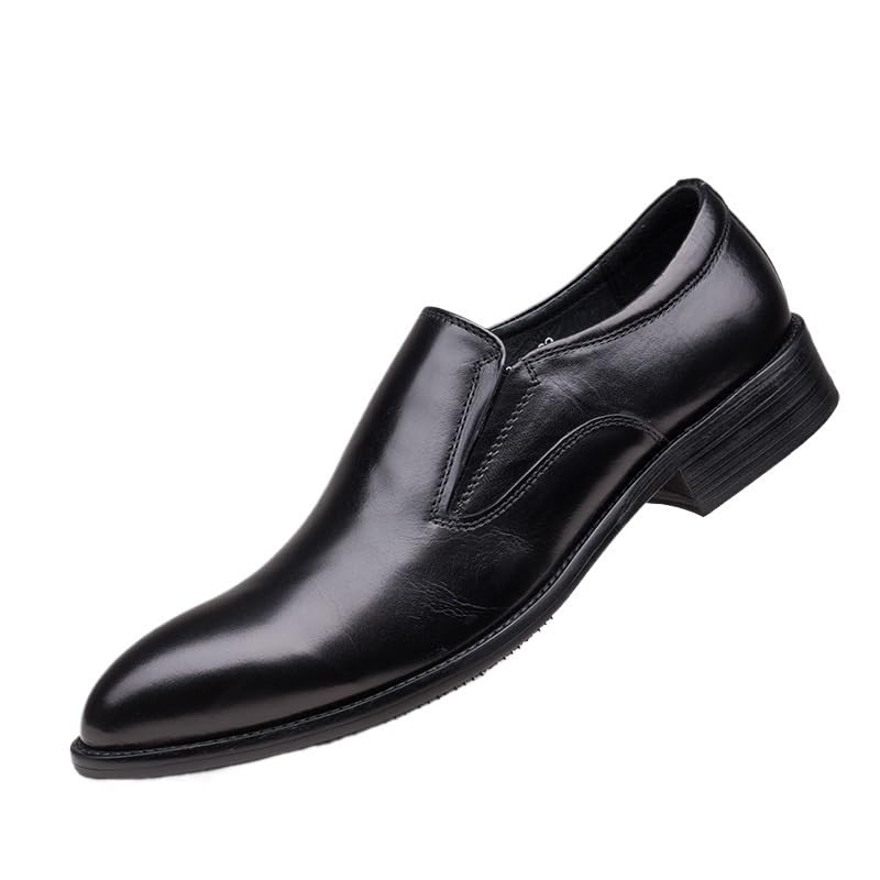 Mens Formal Oxford Shoes Outdoor Evening Prom Synthetic Pu Leather Slip-on Pointed Toe Anti-Slip Non Slip Resistant Business