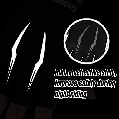 Grebarley Fahrradhandschuhe,Radsporthandschuhe rutschfeste und Stoßdämpfende Mountainbike Handschuhe mit geeiget Unisex Herren Damen (Schwarz, XL)