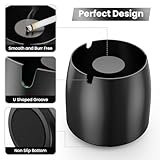 Zoom IMG-1 posacenere nero con coperchio in Zoom IMG-1 posacenere nero con coperchio in