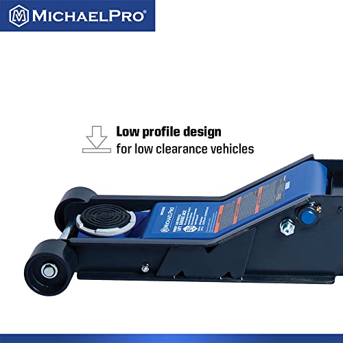 Image of MichaelPro 3.5 Ton Speedy Lift Low Profile Floor Jack - Efficient and Safe Lifting for Your Vehicle, Lowering Speed Control | MP017003