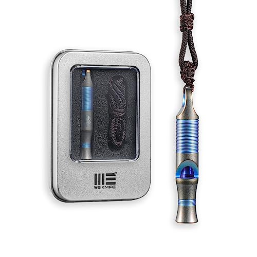 WeKnife Emergency Whistle Survival Loud, Titanium Outdoor Safety Whistle Survival Shrill Loud Blast with Paracord for Kayak, Life Vest, Jacket, Boating, Fishing,Camping, Hiking, Hunting, Coyote