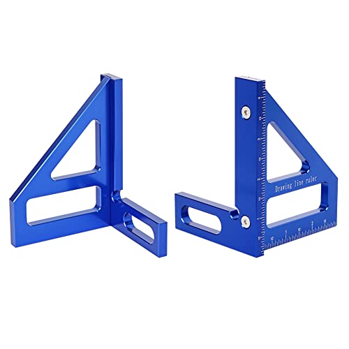 KETIPED Imperial 3D Multi-Angle Measuring Ruler,45/90 Degree Aluminum Alloy Woodworking Square Protractor, Miter Triangle Ruler High Precision Layout Measuring Tool for Engineer Carpenter,003B - Image 7