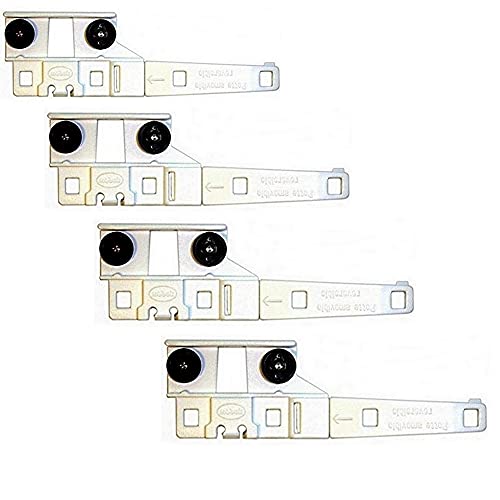 4 Chariots conducteurs pour tringles à rideaux chemin de fer, ou au plafond, 24 x 16 mm