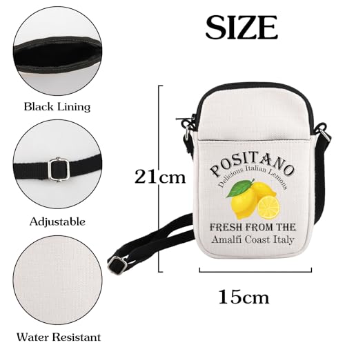 HOLLP Positano Italy Gift Positano Delicious Italian Lemons Fresh Crossbody Bag Italy Travel Gift Amalfi Coast Crossbody Bag2