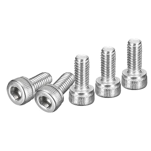 DTGN M4x8mm Socket Head Cap Screws Bolts, 100Pcs 304 Stainless Steel 18-8, Metric Machine Hex Socket Screw, Hex Drive