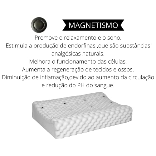 kit 2 Travesseiro Cervical Contour Pillow Magnetico Terapeutico