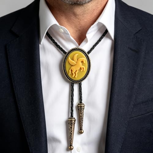 Image of Jeilwiy Bolo Tie for Men, Western Bolero Tie Cowboy Ties Native American Cowgirl Bolo Tie Accessories for Men Women