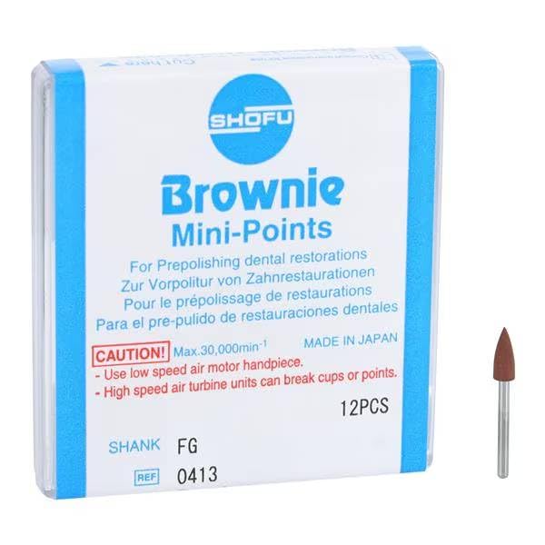 Shofu Dental 0413 Brownie Polishers Friction Grip FG Mini Points 12/Bx Case of 24 Boxes
