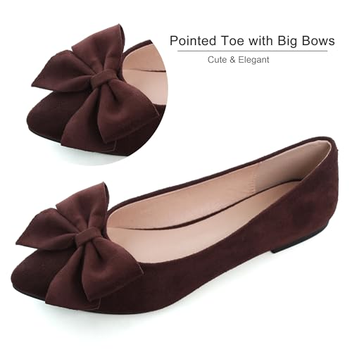 Image of Dear Time Women's Ballet Flats Dress Ballet Shoes Slip on for Office Work Comfortable Shoes