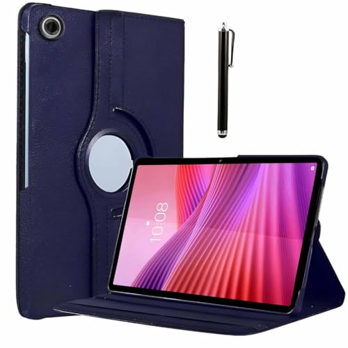 Image of ProElite Cover for Lenovo Tab 10.1 inch 2025, 360 Rotatable Smart Flip Case Cover for Lenovo Tab 10.1 inch 2025 Tablet with Stylus Pen, Dark Blue