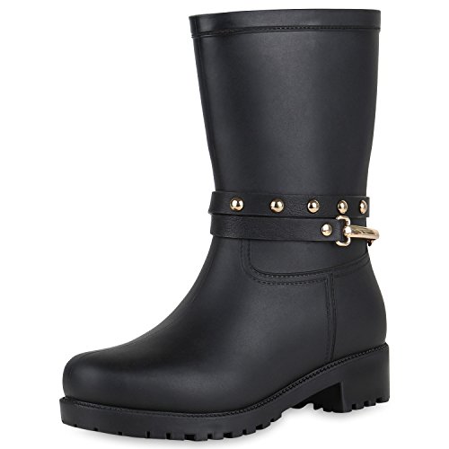 SCARPE VITA Mujer botín Bota de Goma 150941 Negro 39