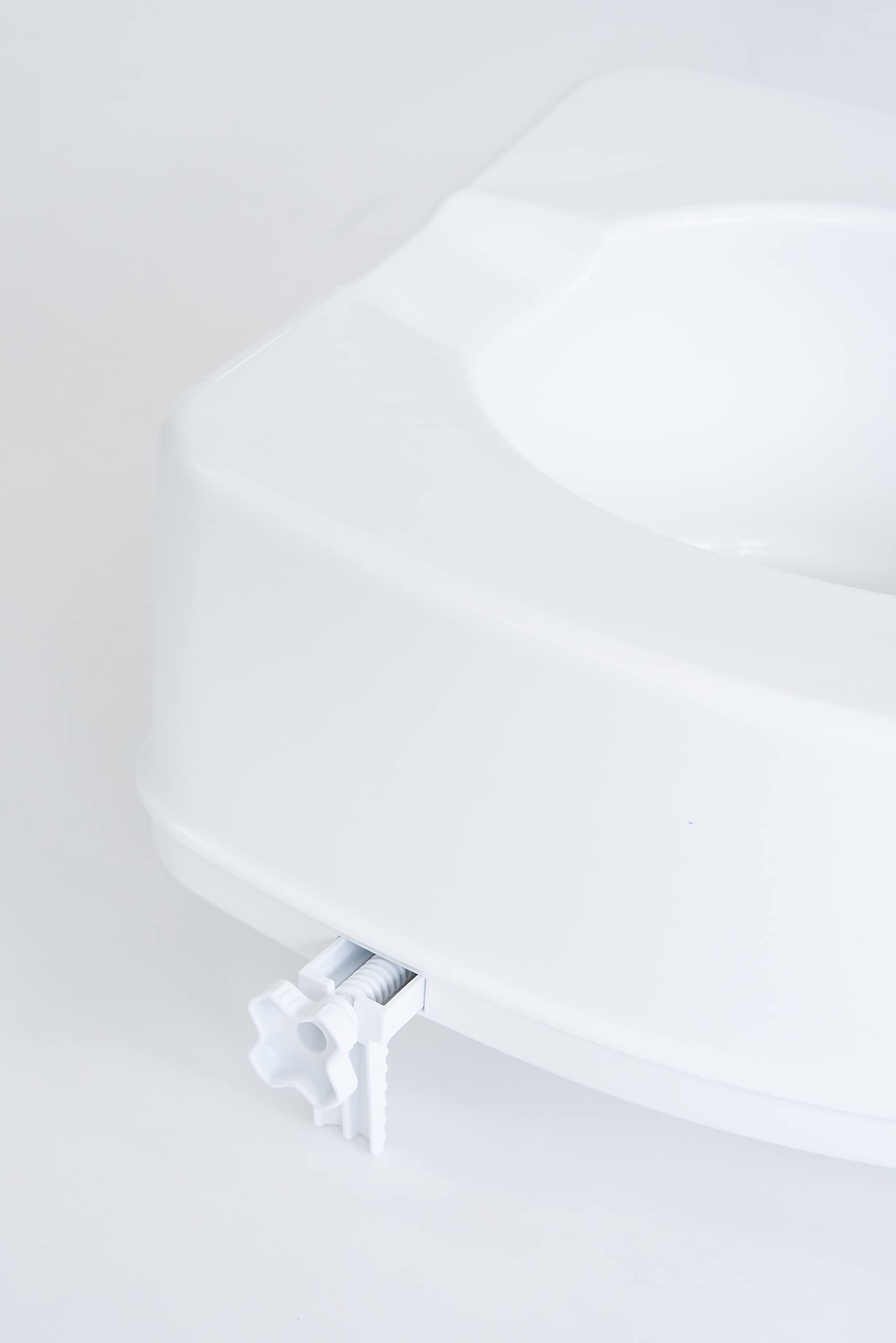 Rialzo WC, H10 cm, con sistema di fissaggio laterale, leggero, sanificabile, portata 200 Kg
