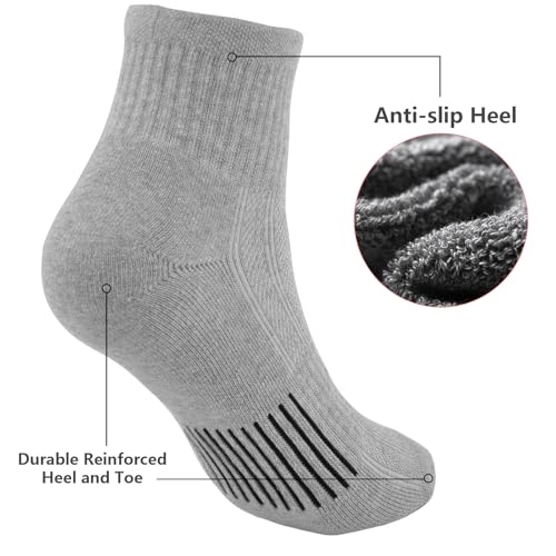 Ankle Socks Womens Cotton Athletic Cushioned Running Socks4