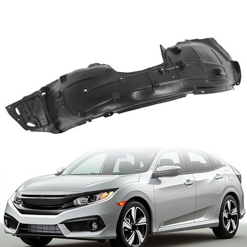JMTAAT Front Left Fender Liner Inner Panel Compatible with 2016-2019 Honda Civic, Replacement for 74151TBAA00 HO1248158 Wheel Liner Splash Shield Guard Driver Side