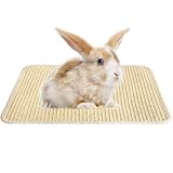 Jevnd Large Rabbit Scratching Pad Indoor Edible for Claws and Teeth Grinding Chew Toys, Rabbit Mat for Cages Chew Pad, Rabbit Toys Boredom, Natural Bunny Scratcher pad, Bunny Mat Chew, 16x12 (1pc)