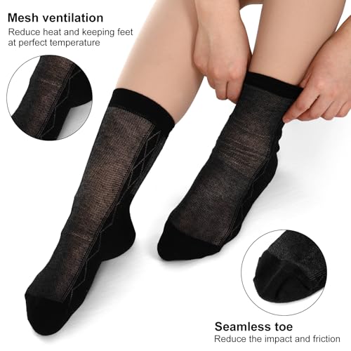 10 Pairs Mens Ultra Thin Cotton Dress Socks Breathable Summer Crew Business Socks Soft and Lightweight for Men2