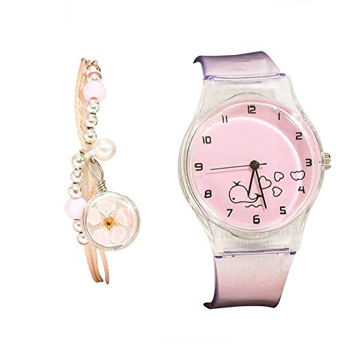 Fashion Casual Women's Watch Cute Student Jewelry Bracelet Quartz Watch Reloj Lente Floral Reloj (pic, One Size) Cover