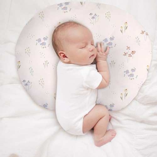 Image of Little Grape Land Nursing Pillow Covers 2 Pack, Soft & Breathable Removable Breastfeeding Pillows Covers for Feeding Pillows, Nursing Pillow Slipcover for Baby Girls Boys, (Wilderberry)