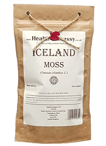 HEALTH EMBASSY Iceland Moss (Cetraria islandica) - - 100% Natural (50g)