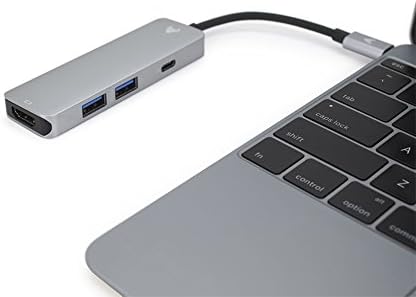 Robobull Omni 2xUSB 3.0 Type-C HDMI Adapter Hub for MacBook Pro Gray