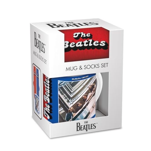 Pyramid International The Beatles (RED and Blue) Mug & Sock Set – Fun Beatles Design, Includes Matching Cozy Socks, Durable and Microwave Safe, 11oz/312ml Mug, Awesome Choice for Music Fans - Les Beatles, Paul McCartney, John Lennon, RIngo Starr, George Harrison Pyramid International The Beatles (RED and Blue) Mug & Sock Set – Fun Beatles Design, Includes Matching Cozy Socks, Durable and Microwave Safe, 11oz/312ml Mug, Awesome Choice for Music Fans – Image 4