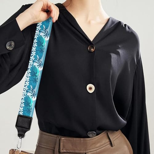 Image of GLENLCWE Hawalii Wide Shoulder Strap Adjustable, Coconut Tree Print Replacement Belt Crossbody Canvas Bag Handbag Straps