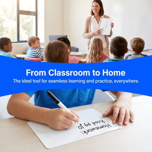 SWOOMEY 6pcs Desktop White Board with Matte Finish, Plastic Material, Smooth Writing and Space-Saving Design, for Classroom and Office Use, Portable Whiteboard for Students and Teachers - Image 3