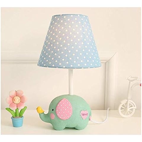 Azanaz Tischlampe LED Kinderlampe aus Design Elefant E27 Nachttischlampe Cartoon Schreibtischlampe Tischleuchte für Junge und Mädchen Kinderzimmer Wohnzimmer Schlafzimmer Cover