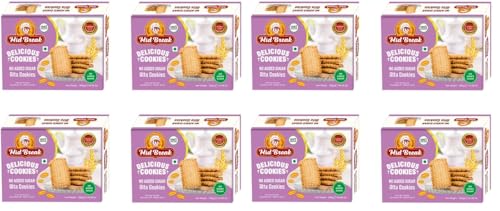 Image of Mid Break Atta Biscuits - 1200gm (Pack Of 8) | 100% Wheat Biscuits With No Added Sugar | Atta Biscuit For Healthy Tea Snacking | Premium Handmade Cookies | Eggless & Vegetarian