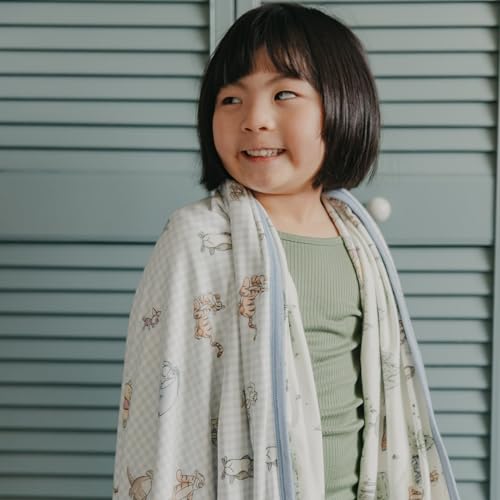Image of Copper Pearl Jumbo 3-Layer Baby Blanket: Soft Baby Quilts for Boys and Girls | Breathable, Cozy, Toddler Blanket | Baby Quilt for Newborns | 46x46 Premium Polyester /Rayon | Hundred Acre Wood