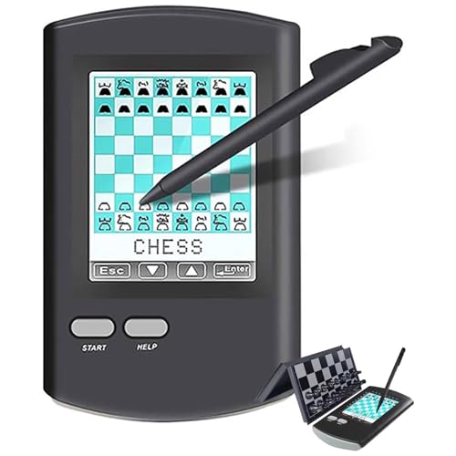 Ajedrez Electrónico Portátil Táctil, Mini Set de Ajedrez Electrónico Inteligente con Pantalla Lcd Hd y Lápiz, Modos de Aprendizaje con Ia Para Principiantes Hasta Jugadores Avanzados, Ideal Para Viaje